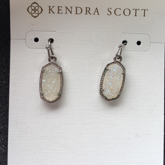 Kendra Scott Jewelry - Kendra Scott Lee Silver Earrings Iridescent Drusy